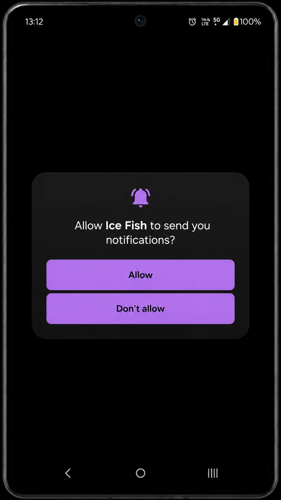Oʻrnatish, bildirishnomalar va Ice Fish-ni ochish (tasvir)