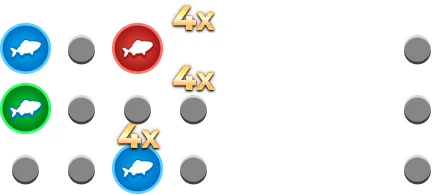 Ekranda yaqin yutuqlar bilan Ice Fish demo rejimi