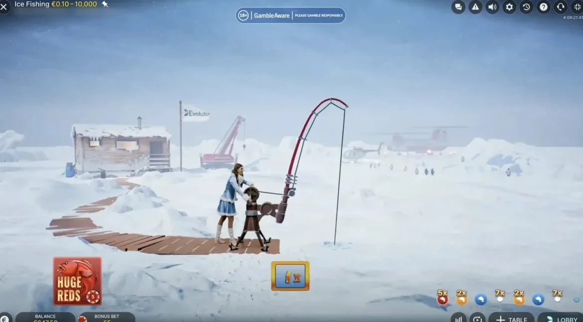 BC.Game'da Evolution Ice Fishing jonli kazino o'yin-shou studiyasi