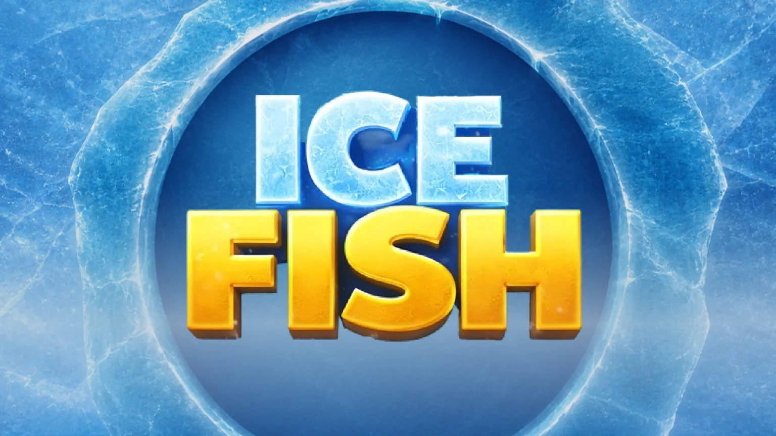 InOut Games Ice Fish logotipi va muzli g'ildirak kirish sahifasi