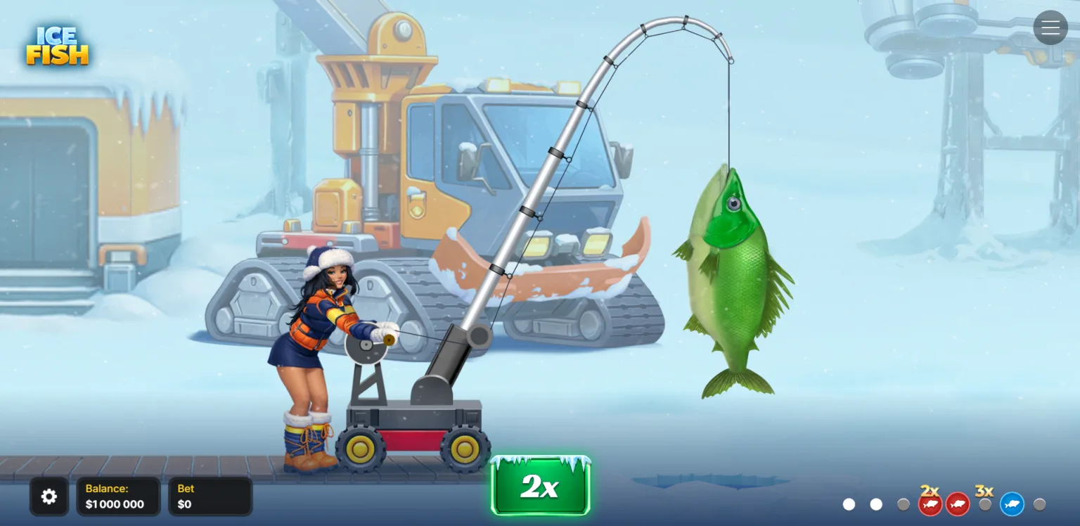 Ice Fish bonus qiymatlari va g'ildirak tartibi
