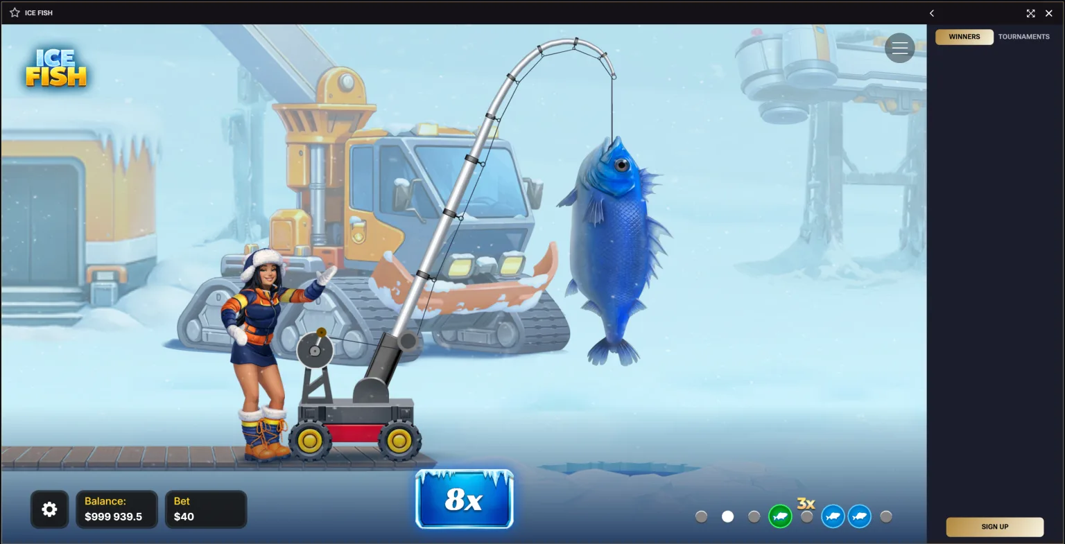 Jack-Pot kazinoda Ice Fish demo rejimi